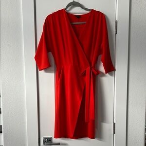 TopShop Wrap Dress - Bright Orange -size 4